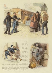 Hogyan tért haza Jacky Marlinspike időben a karácsonyi pudinghoz (színes litho) alkotó: English School