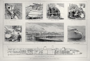 Hogyan építenek egy torpedócsónakot Yarrow és társai munkáiban, Poplar, a The Illustrated London News-ból, 1886. március 27. alkotó: English School