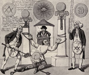 Hogyan készítsünk szabadkőművet, 1800, Eugen Lennhoff „A szabadkőműves” című művéből, 1932-ben alkotó: English School