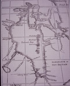 Hudson Bay Company, a Hudson-öböl 1744-ben megjelent térképe alkotó: English School