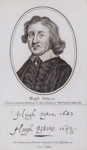 Hugh Peter, angol puritán miniszter, politikus és parlamenti katona a polgárháborúban (metszet) alkotó: English School