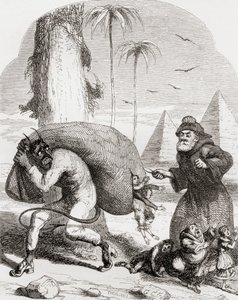 Illusztráció George Cruikshank után a "The Lay of St. Medard" című vershez, Thomas Ingoldsby "The Ingoldsby Legends or Mirth and Marvels" című, 1865-ben megjelent művéből. alkotó: English School