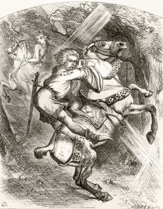 Illusztráció J. Tenniel nyomán a „The blasphemer