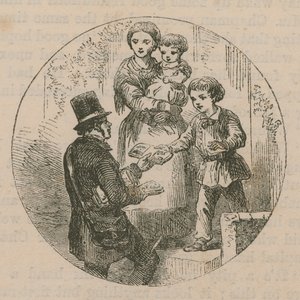 Illusztráció, amely egy postást kézbesít alkotó: English School