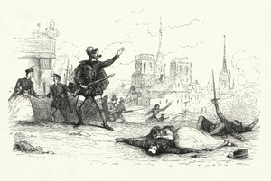 Illusztráció a Les Huguenots-hoz, Giacomo Meyerbeer (metszet) alkotó: English School