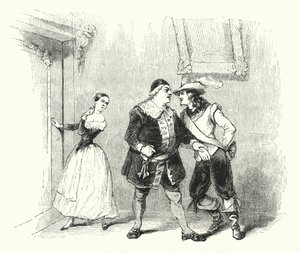 Illusztráció A sevillai borbélyhoz, Rossinitől (metszet) alkotó: English School