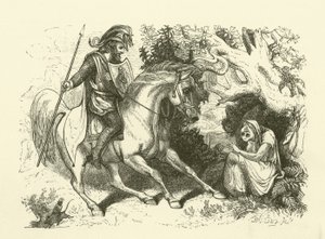 Illusztráció a Sir Thomas Thumb története című könyvhöz (metszet) alkotó: English School