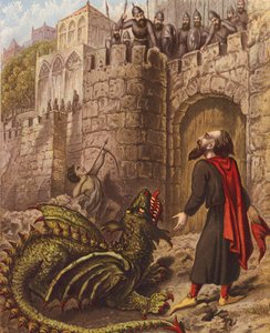 Illusztráció John Bunyan The Holy War című könyvéhez (színes litográfia) alkotó: English School