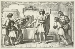 Illusztráció a zarándokok fejlődéséhez, John Bunyantól alkotó: English School