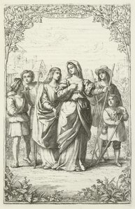 Illusztráció a zarándokok fejlődéséhez, John Bunyantól alkotó: English School