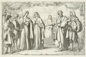 Illusztráció a zarándokok fejlődéséhez, John Bunyantól alkotó: English School