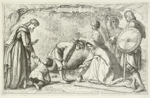 Illusztráció a zarándokok fejlődéséhez, John Bunyantól alkotó: English School