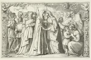 Illusztráció a zarándokok fejlődéséhez, John Bunyantól alkotó: English School