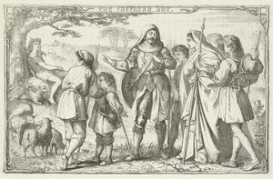 Illusztráció a zarándokok fejlődéséhez, John Bunyantól alkotó: English School