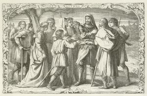 Illusztráció a zarándokok fejlődéséhez, John Bunyantól alkotó: English School