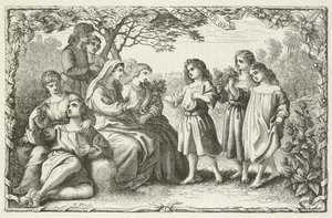Illusztráció a zarándokok fejlődéséhez, John Bunyantól alkotó: English School