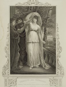 Illusztráció: Troilus és Cressida, III. felvonás, 2. jelenet, William Shakespeare (1564-1616) alkotó: English School