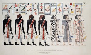 Illusztráció a thébai királysírokból, felfedezte G. Belzoni, 1820-ban megjelent nyomtatvány alkotó: English School