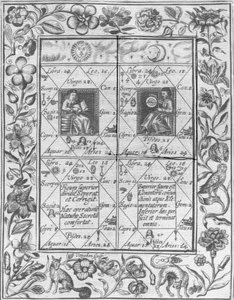 Illusztráció a Theatrum Chemicum Britannicumból, Elias Ashmole, 1652 alkotó: English School