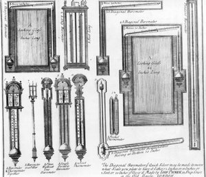 Barométerek és szemüvegek illusztrációi John Patrick által alkotó: English School