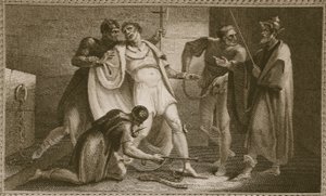 Stephen bebörtönzése, David Humes illusztrációja Anglia története, pub. R. Bowyer, London, 1812 alkotó: English School