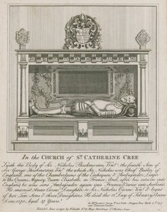 A St Catherine Cree templomban Sir Nicholas Throkmorton holtteste fekszik alkotó: English School