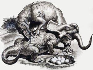 A dinoszauruszok napjaiban: Felfedezés a sivatagban alkotó: English School