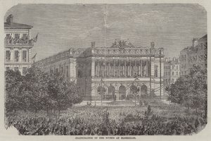 A marseille-i tőzsde megnyitása (metszet) alkotó: English School