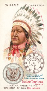Indian Territory, USA, dollár (kromolito) alkotó: English School
