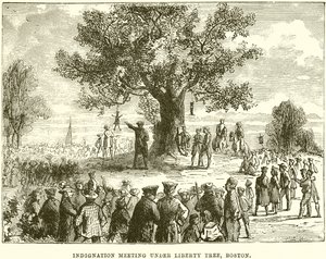 Felháborodási találkozó a Liberty Tree alatt, Boston alkotó: English School
