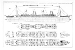Vizsgálat a Titanic elvesztésével kapcsolatban: A hajó keresztmetszete alkotó: English School