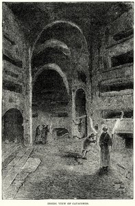Katakombák belső nézete (metszet) alkotó: English School