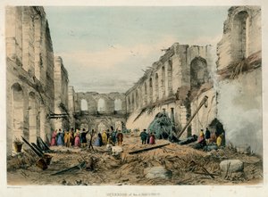 A fegyvertár belseje, Tower of London Fire, 1841 alkotó: English School