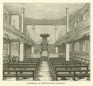 A Fetter-Lane kápolna belseje (metszet) alkotó: English School
