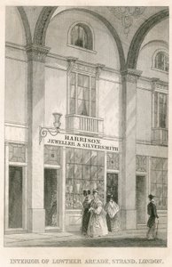 Lowther Arcade, Strand, London belseje Harrison ékszerész és ezüstműves közreműködésével