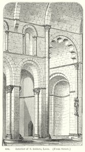 A S. Isidoro templombelső, Leon (metszet) alkotó: English School