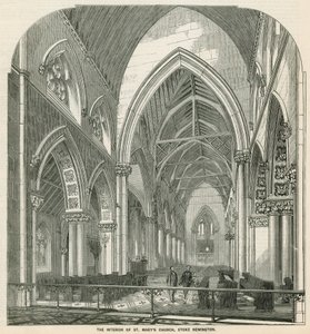 A St Marys templom belseje Stoke Newingtonban alkotó: English School