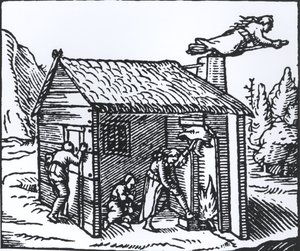Egy boszorkányház belseje, 1579 alkotó: English School