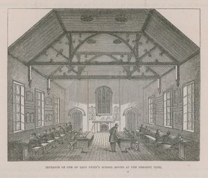 Lady Owens iskola egyik helyiségének belseje alkotó: English School