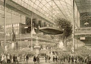 A Nagy Kiállítás belseje, Nagy állami megnyitó 1851. május 1-jén alkotó: English School