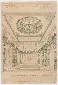 A Piccadilly-i egyiptomi terem nagy szobájának belseje alkotó: English School