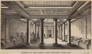 A londoni kukoricatőzsde belseje, Mark Lane alkotó: English School