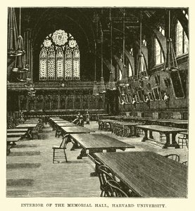 A Harvard Egyetem Memorial Hall belseje alkotó: English School