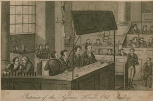 A Sessions House belseje, Old Bailey alkotó: English School