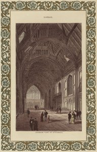 A Guildhall belső képe (színes gravírozás) alkotó: English School