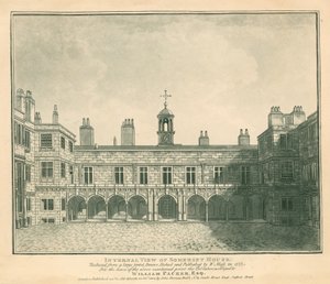 Belső nézet Somerset House, The Strand, London; W Moss 1777-ben rajzolt nyomtatványa alapján alkotó: English School