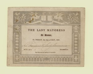 Meghívó a Polgármesternőtől, Otthon, 1830. május 21 alkotó: English School