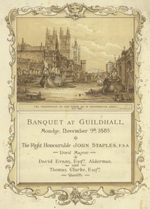 Meghívás egy bankettre a Guildhallban alkotó: English School