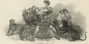 Isaac van Amburgh a Vauxhall Gardensben alkotó: English School