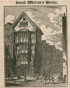 Isaak Waltons House, Fleet Street, London alkotó: English School